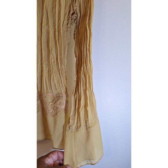 Vtg DRES-U-II Y2K Crinkle Ruffle Lace Blouse Sz 1x Fits Sz Large Fairycore Boho - Picture 7 of 12